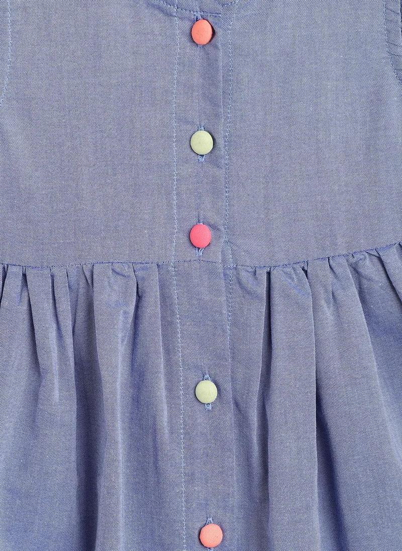 Nautinati periwinkle Girls' 100% Cotton Unicorn, Cloud, Star Applique Fit & Flare Dress for Women | Best Price UAE